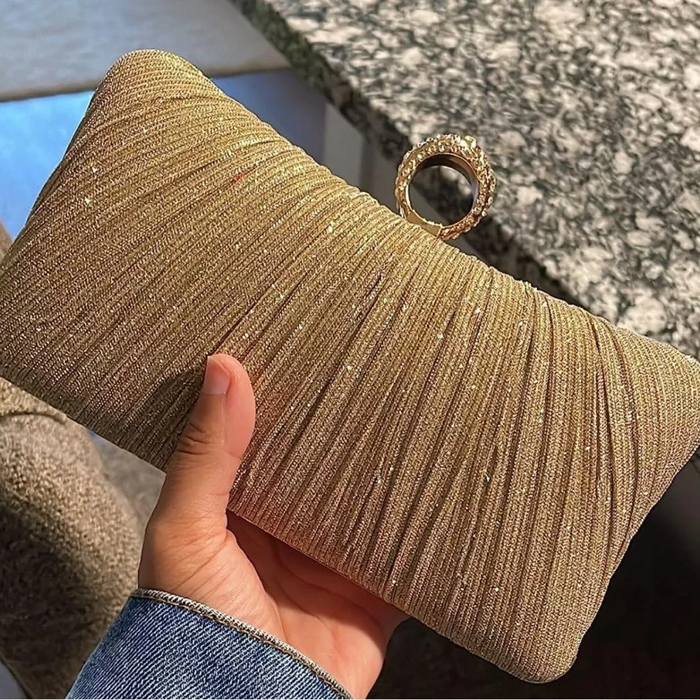 Champagne evening clutch